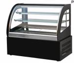 Marble Base Curved Glass Bread Cake Display Freezer