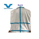 Breathable Disposable White Blue Strip Micro Film Suit Without Boots-Cover for