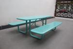 Waterproof Rustproof Outdoor Picnic Tables Perforated Steel Material For Park