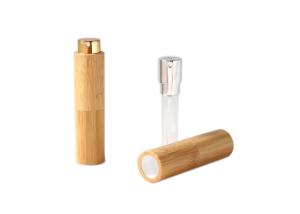 Quality Round Refillable Mini Perfume Atomizer Bottle Bamboo perfume spray bottle wholesale