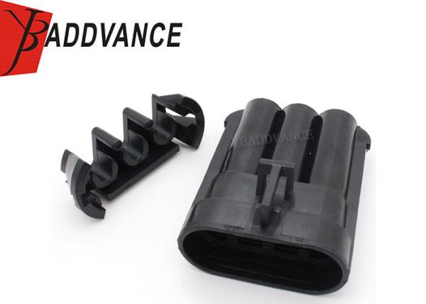 Male Black 630 Series 3 Pole Wire Harness Auto Connector 46 AMPS 15358681