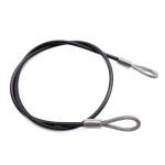 Galvanized Stainless Steel Wire Rope Lanyard Black Plastic Coating Steel Cable