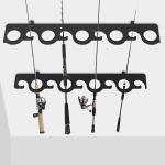 Behind Doors Fishing Rod Storage Rack Holds 9 Rods for Home Store Cabin Garage