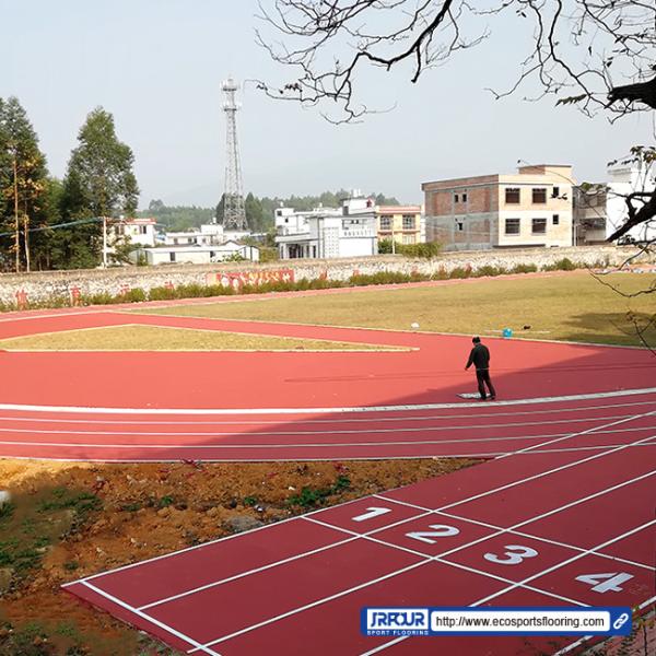 Sound Proof Thickness 13mm Synthetic Sports Flooring Red Blue Green Colour