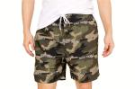 Elastic Waist polyester Camo Print Board Shorts Mens Short Swim Trunks