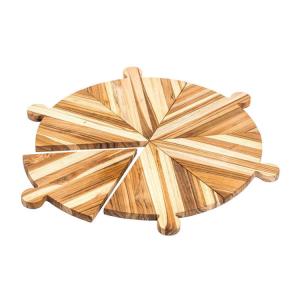 Quality Acacia Wood Pizza Peel Serving Tray Cutting Board With Handles wholesale