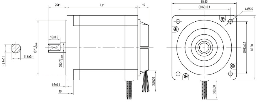 Nema 34 Stable Performance Bldc Brushless DC Motor 86mm 550w