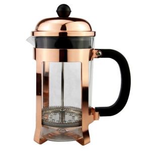 Quality Amazon High Borosilicate Glass French Press Hot Rose Gold Coffee Plunger Stainless Steel wholesale