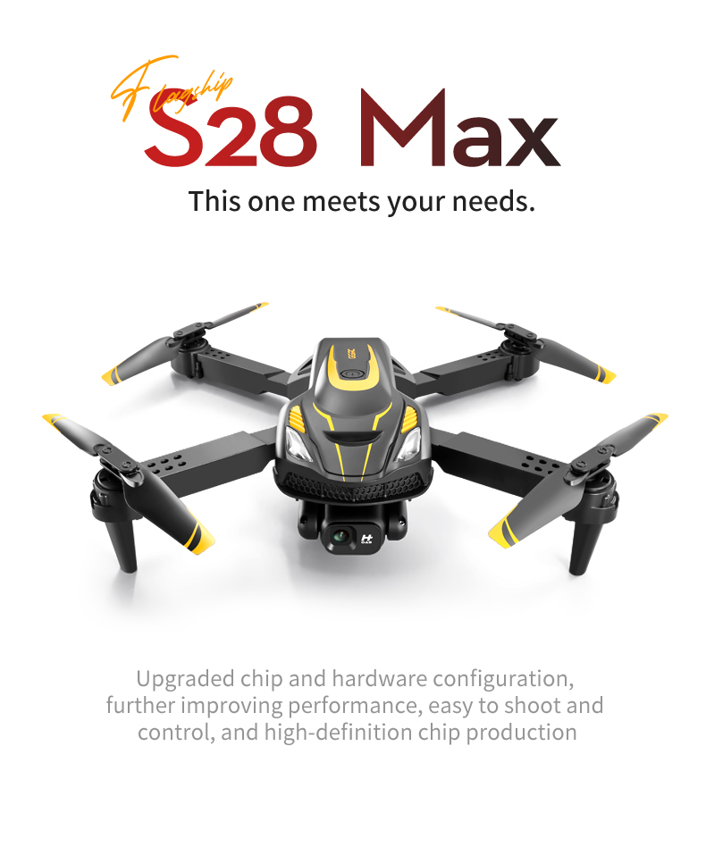 S28 Max Rc Remote Contral Dual Camera Drone With 4k Camera Fpv Drone Aircraft Toy Mini Drone 100 m Remote Control Distance