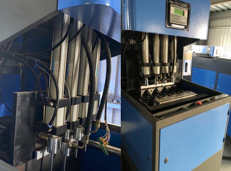 DELTA PLC Semi Auto Small Plastic Pet Drink Water Juice Bottle Jar Maker Stretch Blow Blowing Mold Making Machine