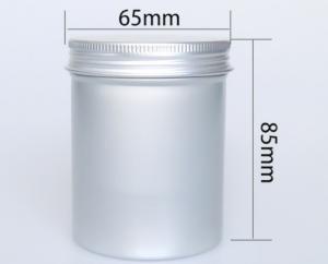 Quality 250ml 65*85 Silver Threaded Aluminum Can Flower Tea Tea Canister Snack Candy Beans Sealed Metal Storage Jar wholesale