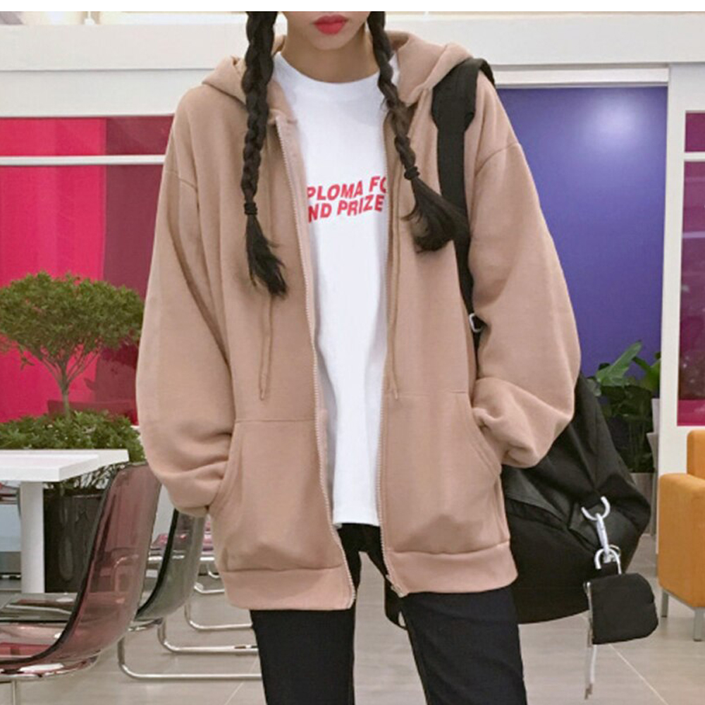 Wholesale Winter Women's Hoodies Sweatshirts Loose Hooded Jacket Casual Pullover for Female Coat Hoodie Sweatshirt
