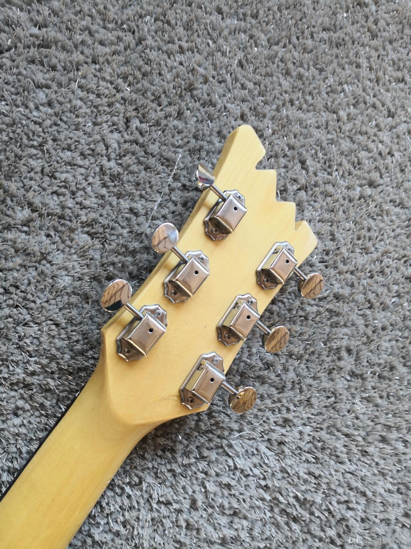 Custom Mosrite Ventures Model Electric Guitar Blue Big B500 Tremolo Bridge Chinese Guitar
