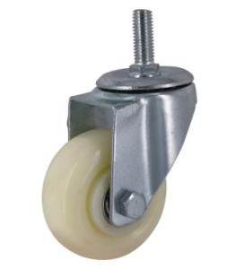 Quality 75mm stem casters swivel wheels nylon castors plastic wheels wholesale
