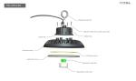 277V UFO Dimmable High Bay Light Round Waterproof NLC