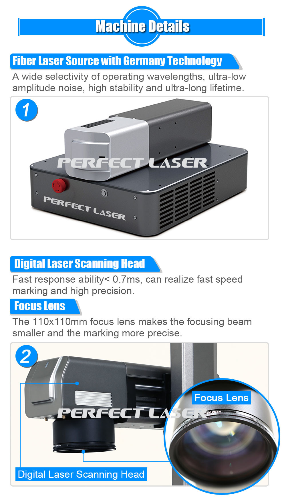 Air Cooling Laser Marking Engraving Machine For Metal PVC Multi Angle Marking