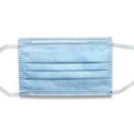Non Woven Disposable Face Mask Blue And White Safe Type Prevent Virus