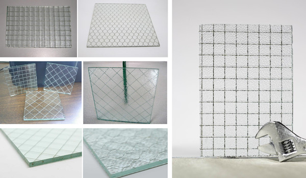 Edgeworks Float Glass Annealed 6 mm Obscure Iron Wire Mesh Figured Patterned Wired Glass