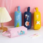 Canvas Geometric Pencil Bag Case for School Supplies Custom Print Cute Pencil