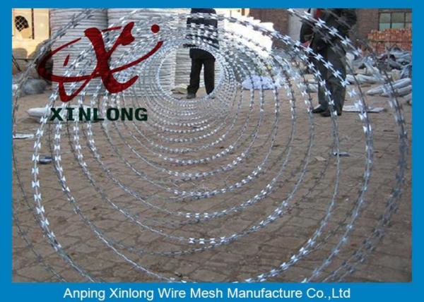 Galvanized Razor Barbed Wire High Tension Barbed Wire High Security Fence Top