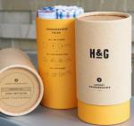 Recycled Cardboard Packaging Cylinders 600GSM 900GSM Kraft Paper Tube Box