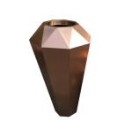 Luxury hotel decoration copper metal flower planter pots