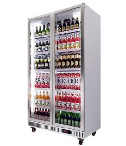 Quality Vertical Commercial Glass Door Freezer Fan Cooling Display Fridge For Beer Drinks wholesale