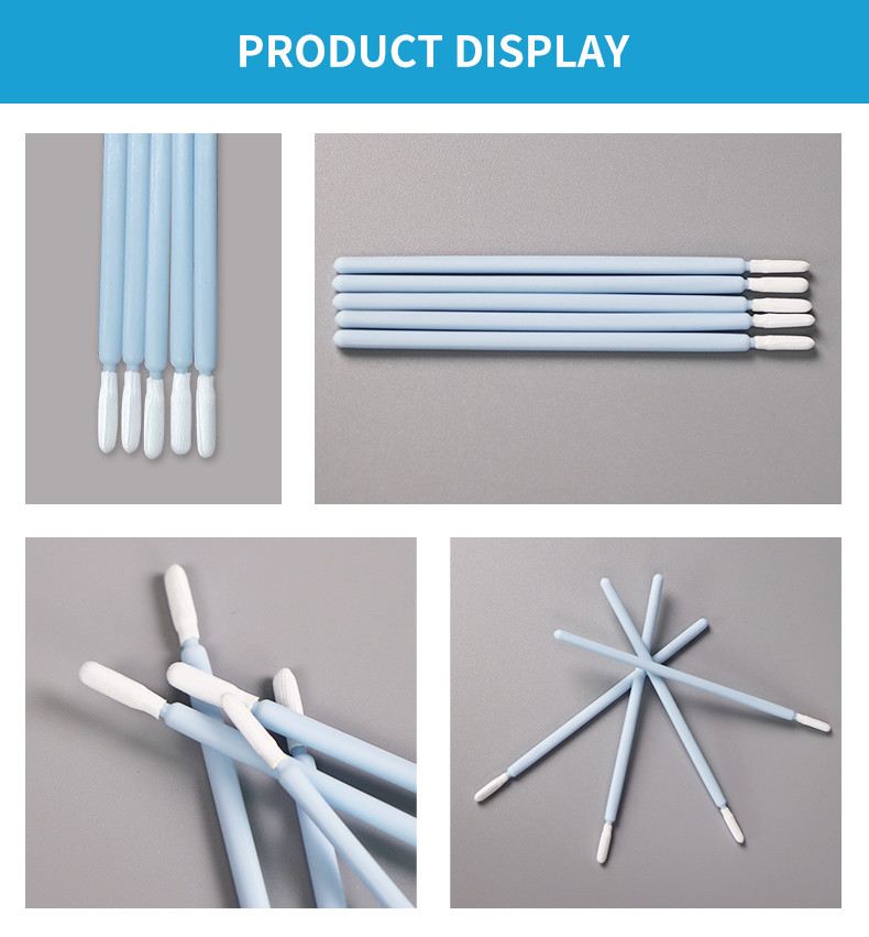 Industry Lint Free Disposable Single Layer Flexible Head Camera Sensor Polyester Microfiber Head Cleaning Swabs