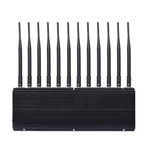 China Portable 20W Handheld WiFi Signal Jammer 360 Degree Omni Directional Cooling Fan 25m Radius on sale