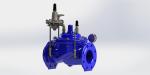 Manual Blue Ral5005 Flow Control Valve Stainless Steel For Ductile Iron Pipe