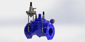 Quality Manual Blue Ral5005 Flow Control Valve Stainless Steel For Ductile Iron Pipe A400 Model wholesale