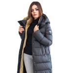 FODARLLOY Wholesale ladies warm hooded cotton-padded clothes slim long down