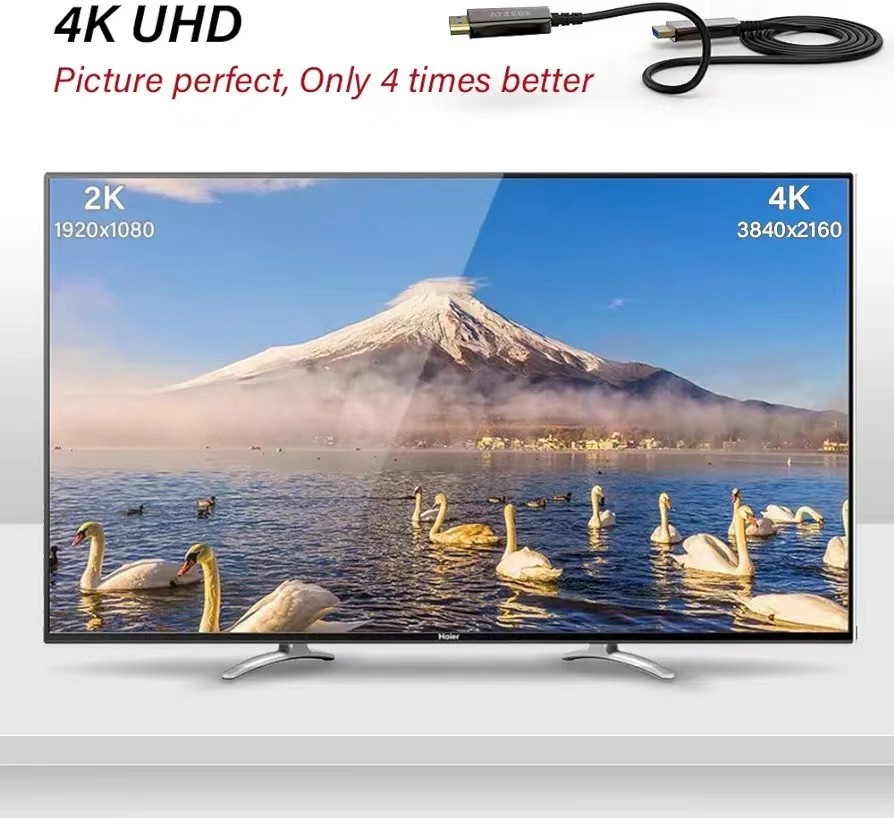 Slim Design HDMI Fiber Optic Cable | 4K/8K Compatibility, Zero Signal Loss