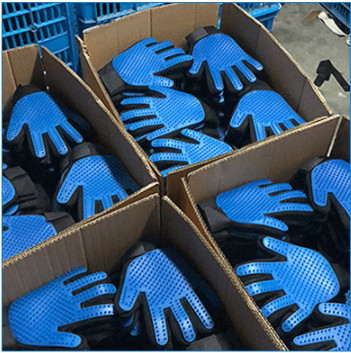 Polyester PVC Pet Grooming Tool Hair Remover Gloves Brush 56g