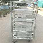 Warehouse Transport Logistics Trolley , Supermarket Milk Cage Trolley