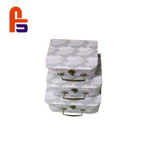 Quality Metal Handle Type Large Paperboard Offset Printing Cardboard Suitcase Box wholesale