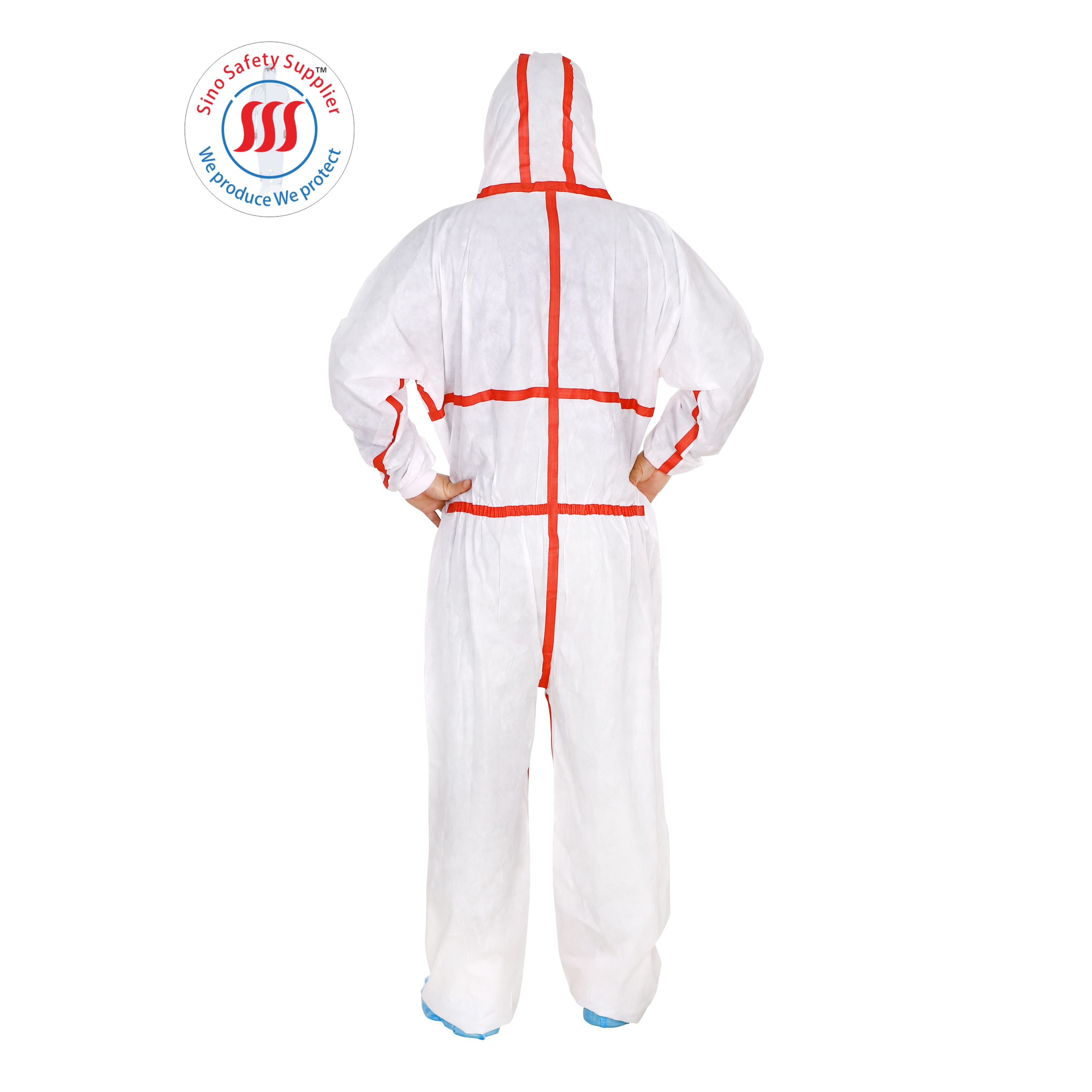 Ppe Type5/6 Disposable Protective Workwear Asbestos Removal Sms Coverall Disposable