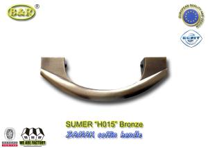 Quality 17.5*6.5cm size polished and plated z Zamak Metal Coffin Handles H015 Italy quality antique bronze color wholesale