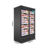 Buy cheap Commercial 2 Glass Doors Freezer With LED Supermarket Black Painted Steel from wholesalers