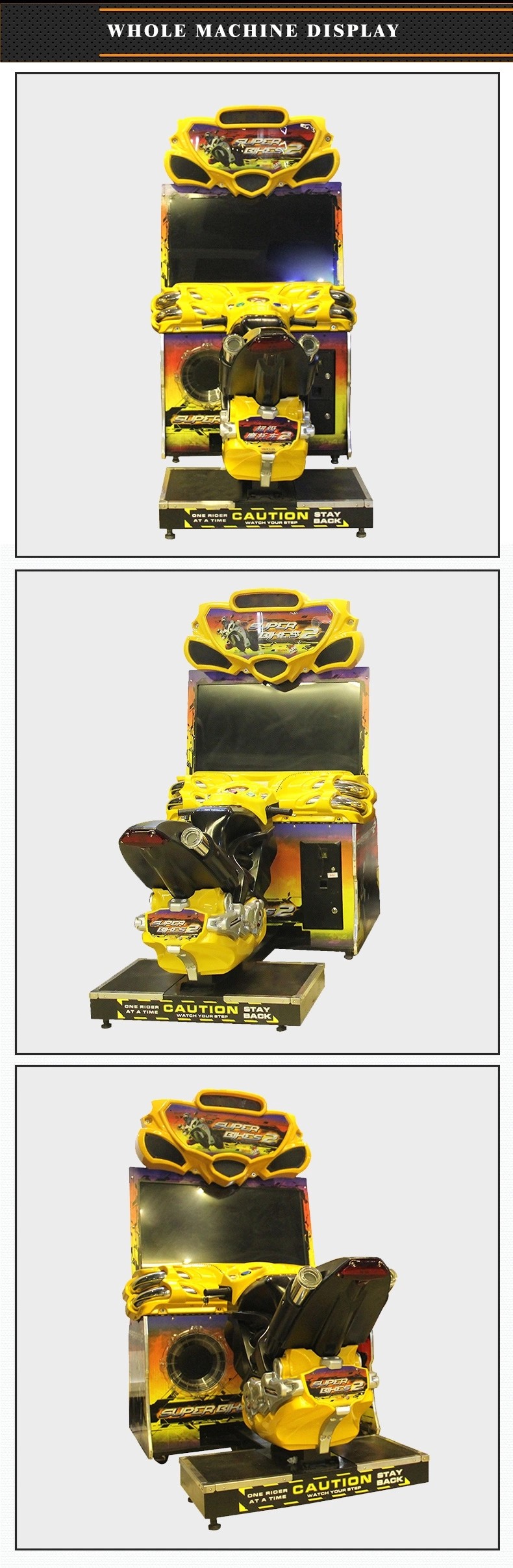 2 FF Super Bike Arcade Machine , 350W 42 " LCD Video Game Coin Machines