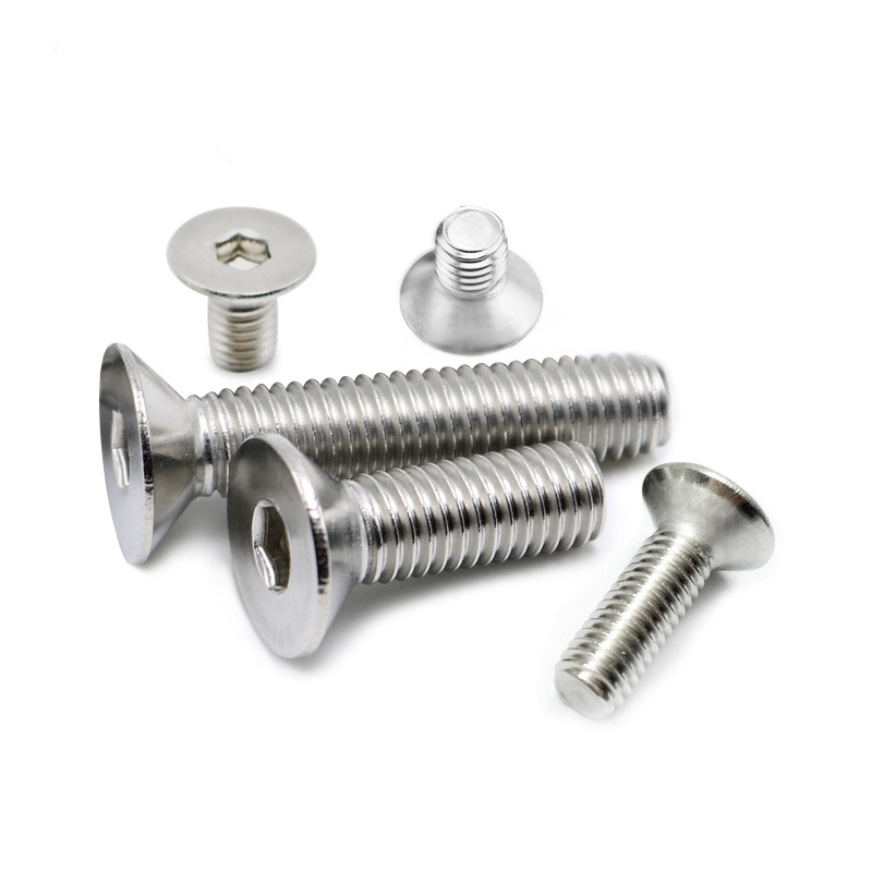 Plain DIN7991 A2-70 Flat Countersunk Ss304 Hex Socket Full Threaded Bolt M8 M10