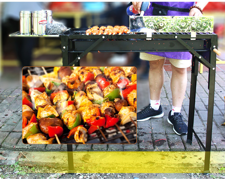 Multi Function Charcoal Bbq Grill , Easy Carried Foldable Barbecue Grill