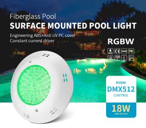 Quality 18W Fiberglass Pool LED Lights Anti UV PC cover IP68 LED Underwater Light wholesale