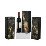 CMYK Glossy Kraft Paper Wine Bags Gift Wrapping Wine Bottle Bags Bulk