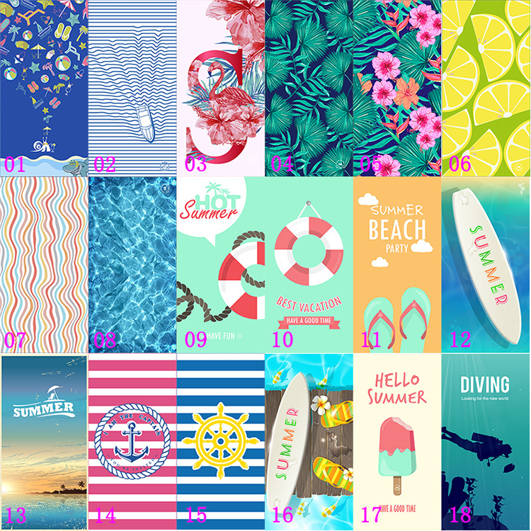 Promotional Personalized Beach Towels Anchored Image Absorbent Quick Drying