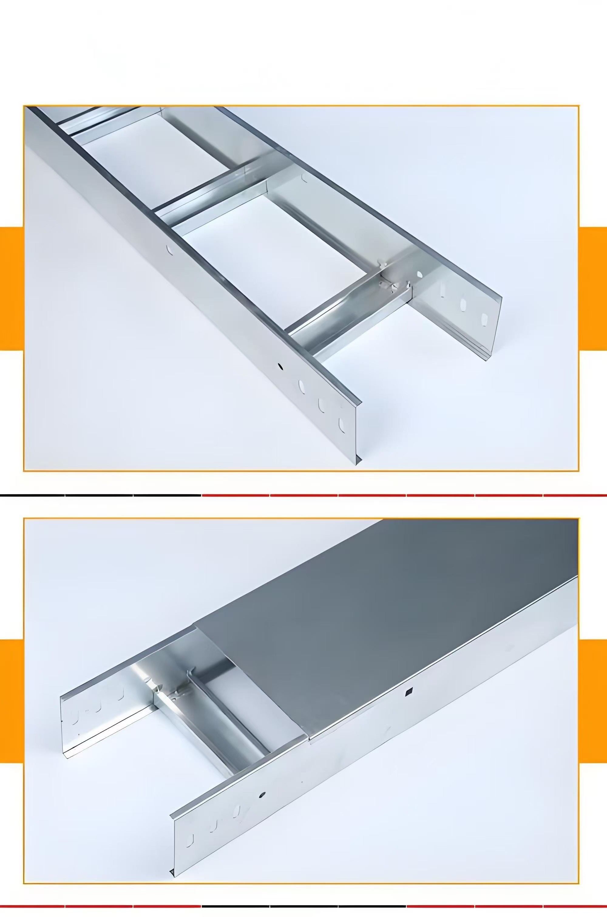 Load Capacity 500kg ladder Type Cable Tray Sizes 100mm-1000mm For Indoor / Outdoor Installations