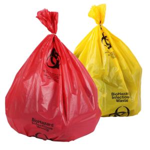 Quality Good Quality Red / Yellow Medical Waste Biohazard Plastic Liners wholesale