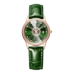 Quality Ladies Diamond Studded Watches Leather Quartz Movement Diamond Encrusted Watch wholesale