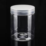 Transparent PET Plastic Food Jars Safety Customize Design For Snacks Storage