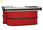 Red Commercial Checkout Counters , Aluminum Alloy Seal Cashier Checkout Counter